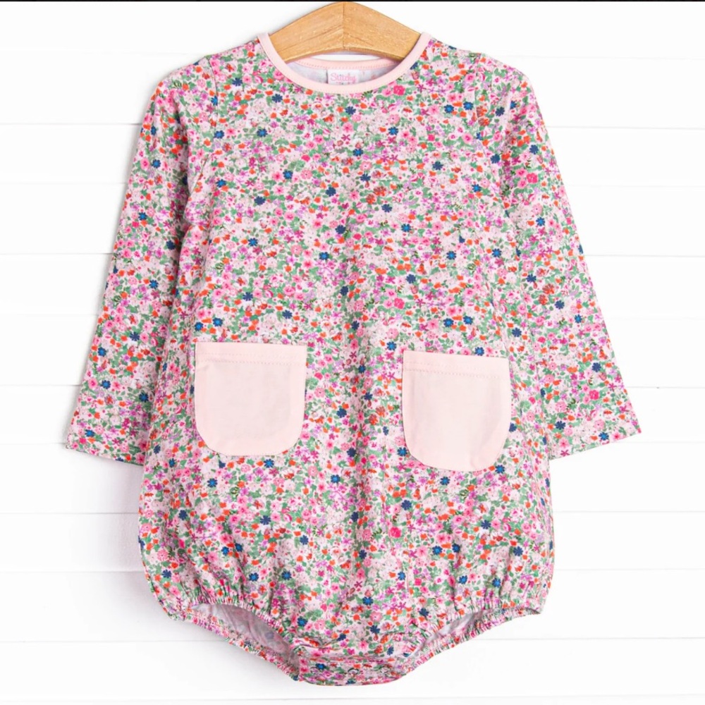 Hand-Painted Petals Pocket Bubble, Pink